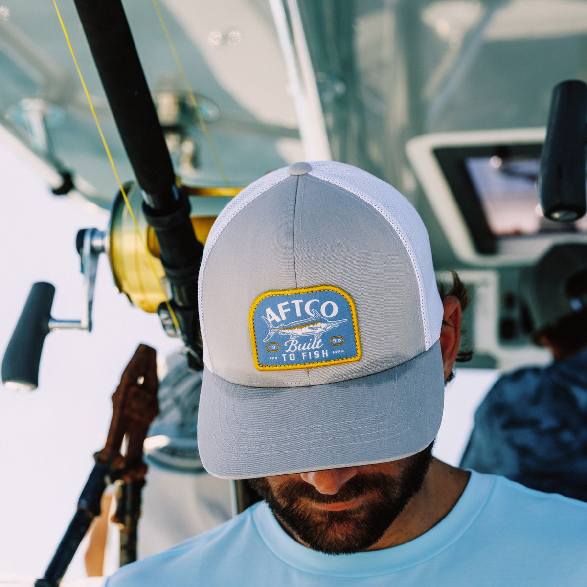 Silver Trilogy Fishing Trucker Hat / AFTCO Classic