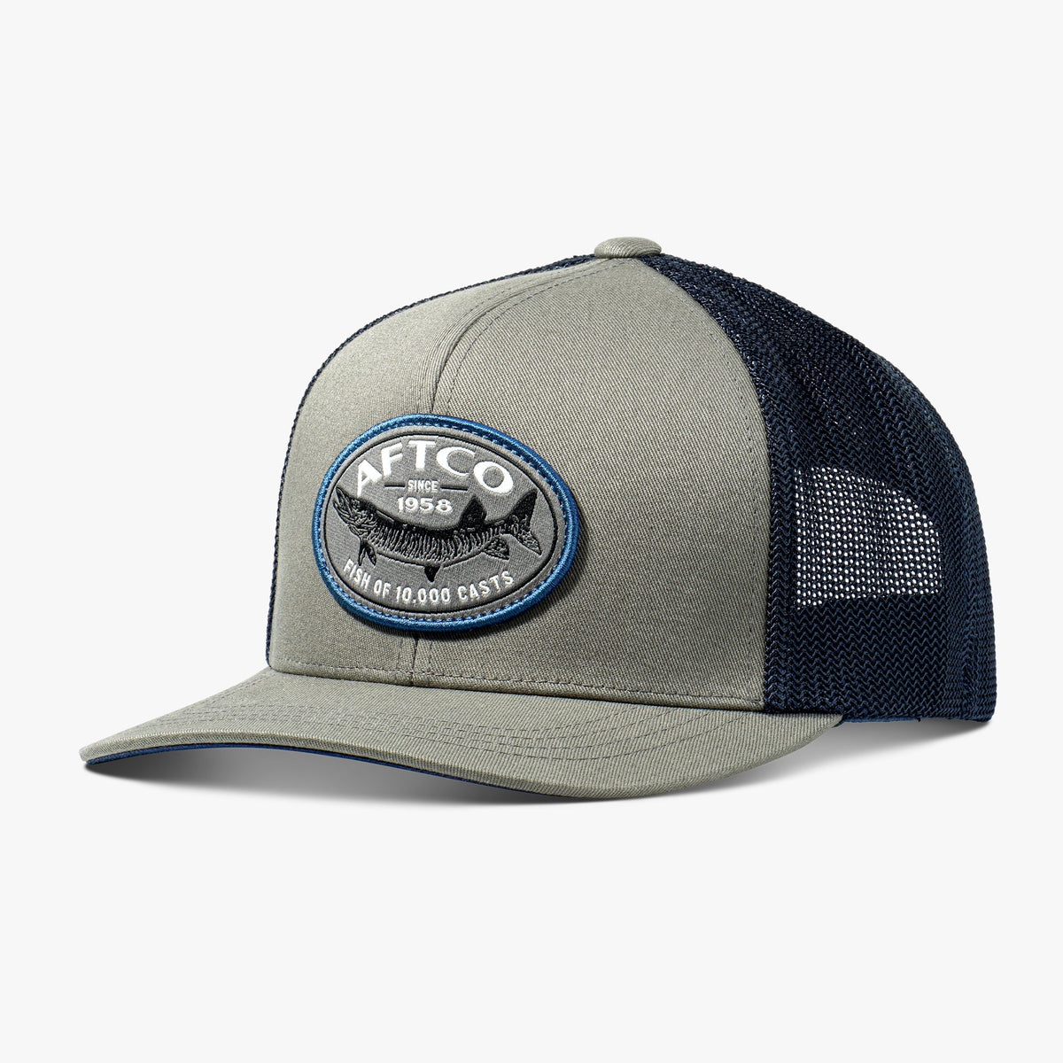 Olive Thrasher Fishing Trucker Hat / AFTCO Top Pick