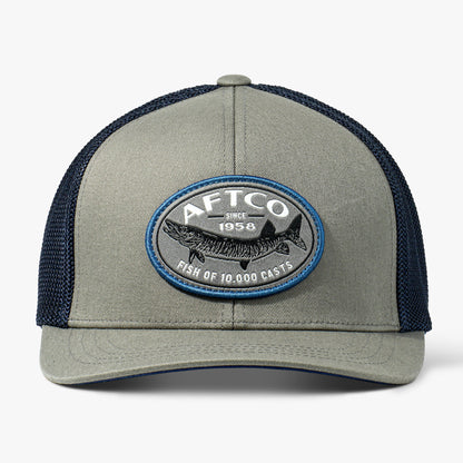 Olive Thrasher Fishing Trucker Hat / AFTCO Top Pick