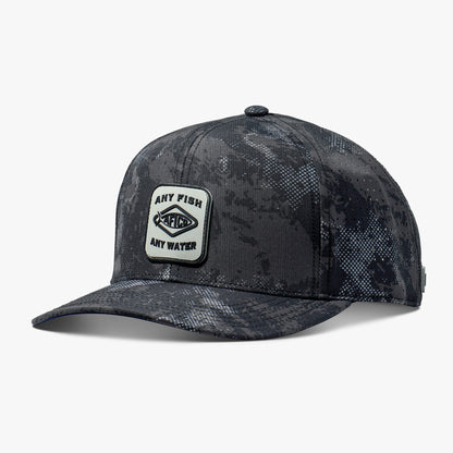 Black Storm Camo Flippin' Tech Fishing Hat / AFTCO Customer Favorite