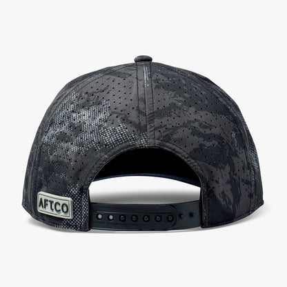 Black Storm Camo Flippin' Tech Fishing Hat / AFTCO Customer Favorite