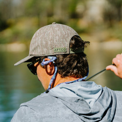 Black Storm Camo Flippin' Tech Fishing Hat / AFTCO Customer Favorite