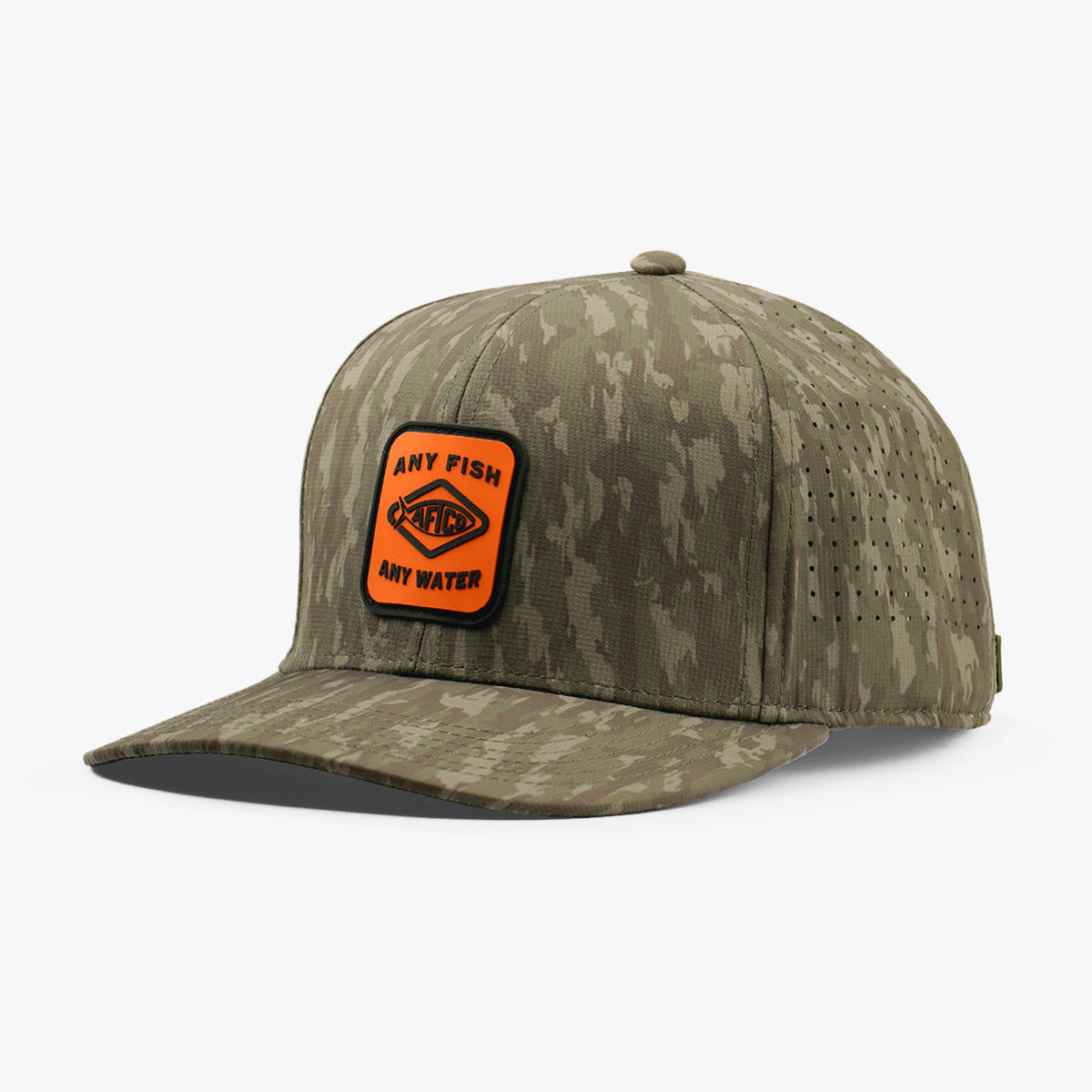 Black Storm Camo Flippin' Tech Fishing Hat / AFTCO Customer Favorite