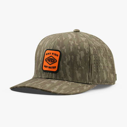 Black Storm Camo Flippin' Tech Fishing Hat / AFTCO Customer Favorite