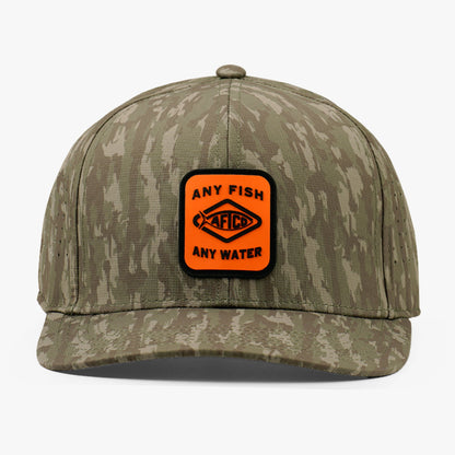 Black Storm Camo Flippin' Tech Fishing Hat / AFTCO Customer Favorite
