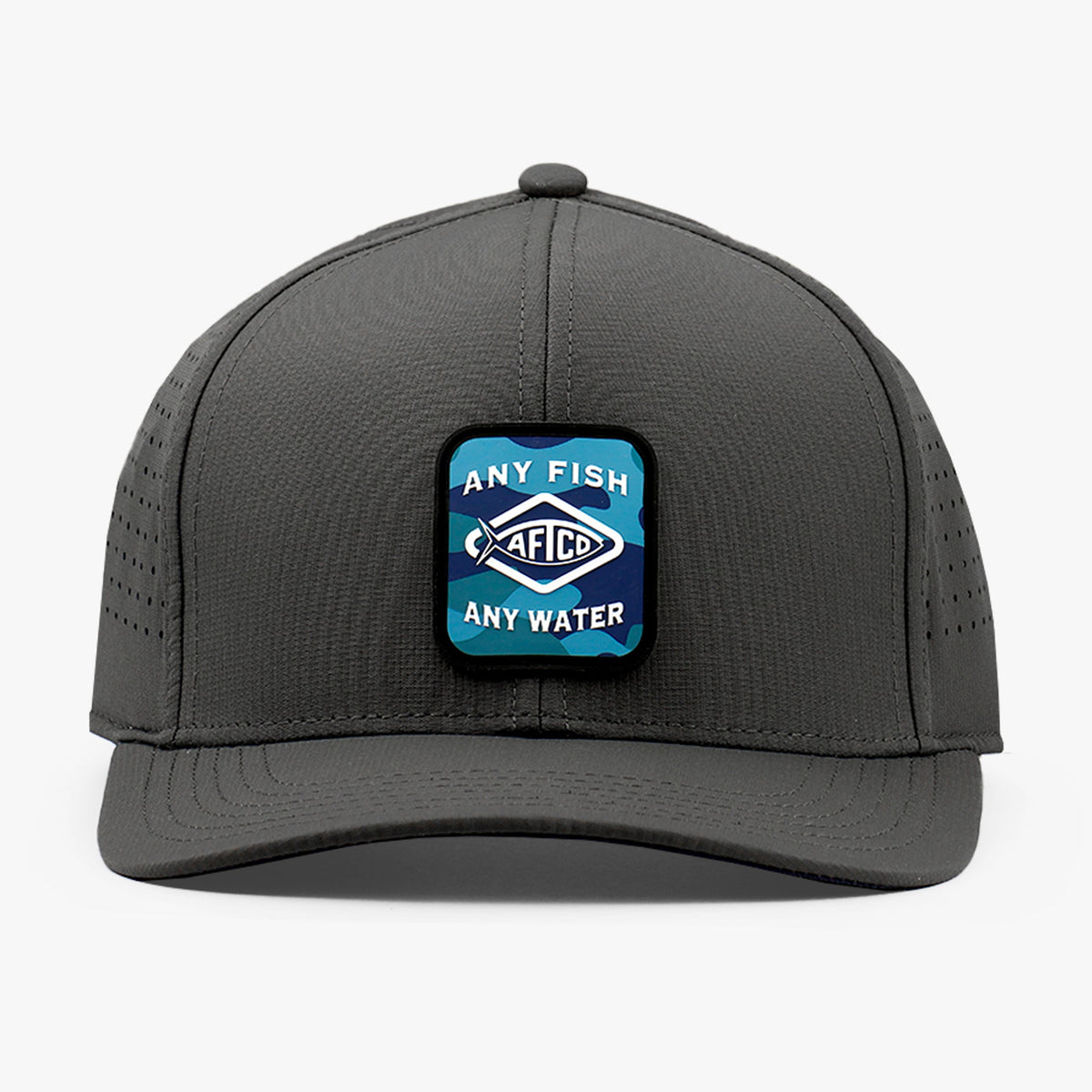 Black Storm Camo Flippin' Tech Fishing Hat / AFTCO Customer Favorite