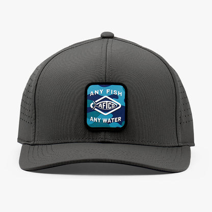 Black Storm Camo Flippin' Tech Fishing Hat / AFTCO Customer Favorite