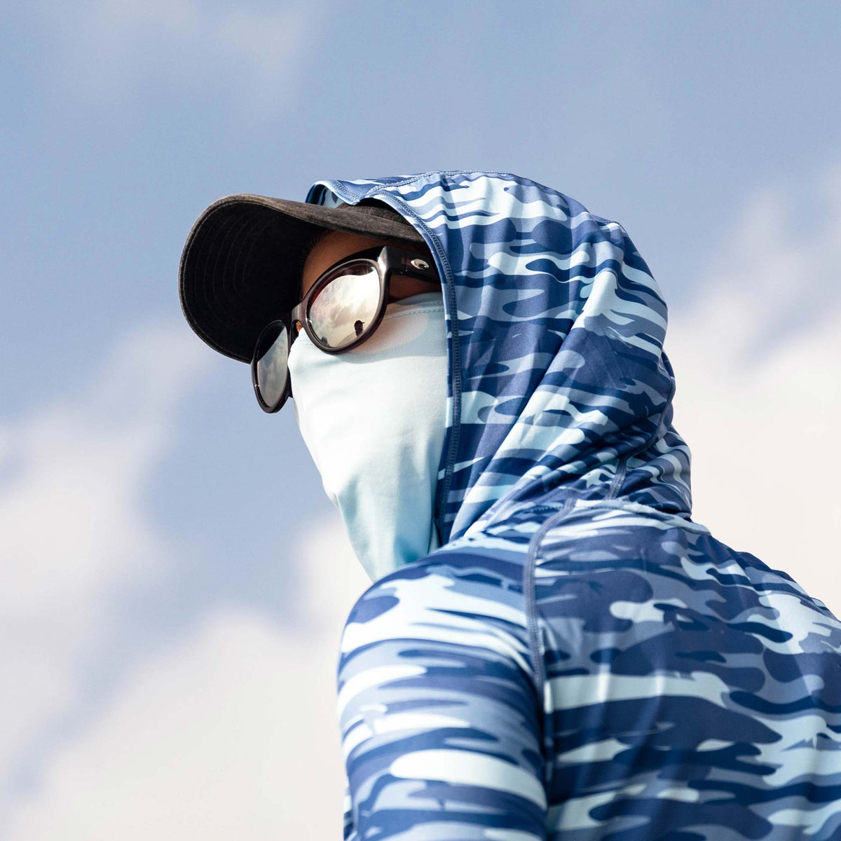 Vapor Heather Air-O Mesh Fishing Sun Mask / AFTCO Classic