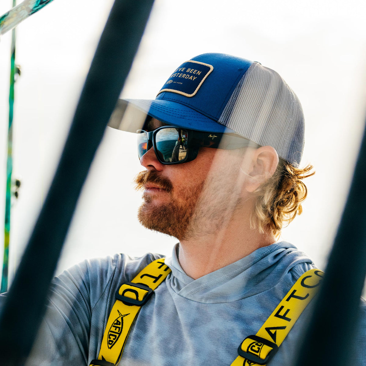 Navy Should've Been Here Yesterday Fishing Trucker Hat / AFTCO Deals