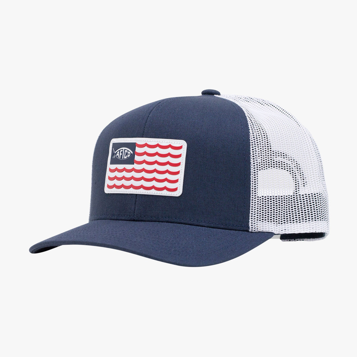 Navy Canton American Fishing Trucker Hat / AFTCO New