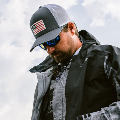 Navy Canton American Fishing Trucker Hat / AFTCO New