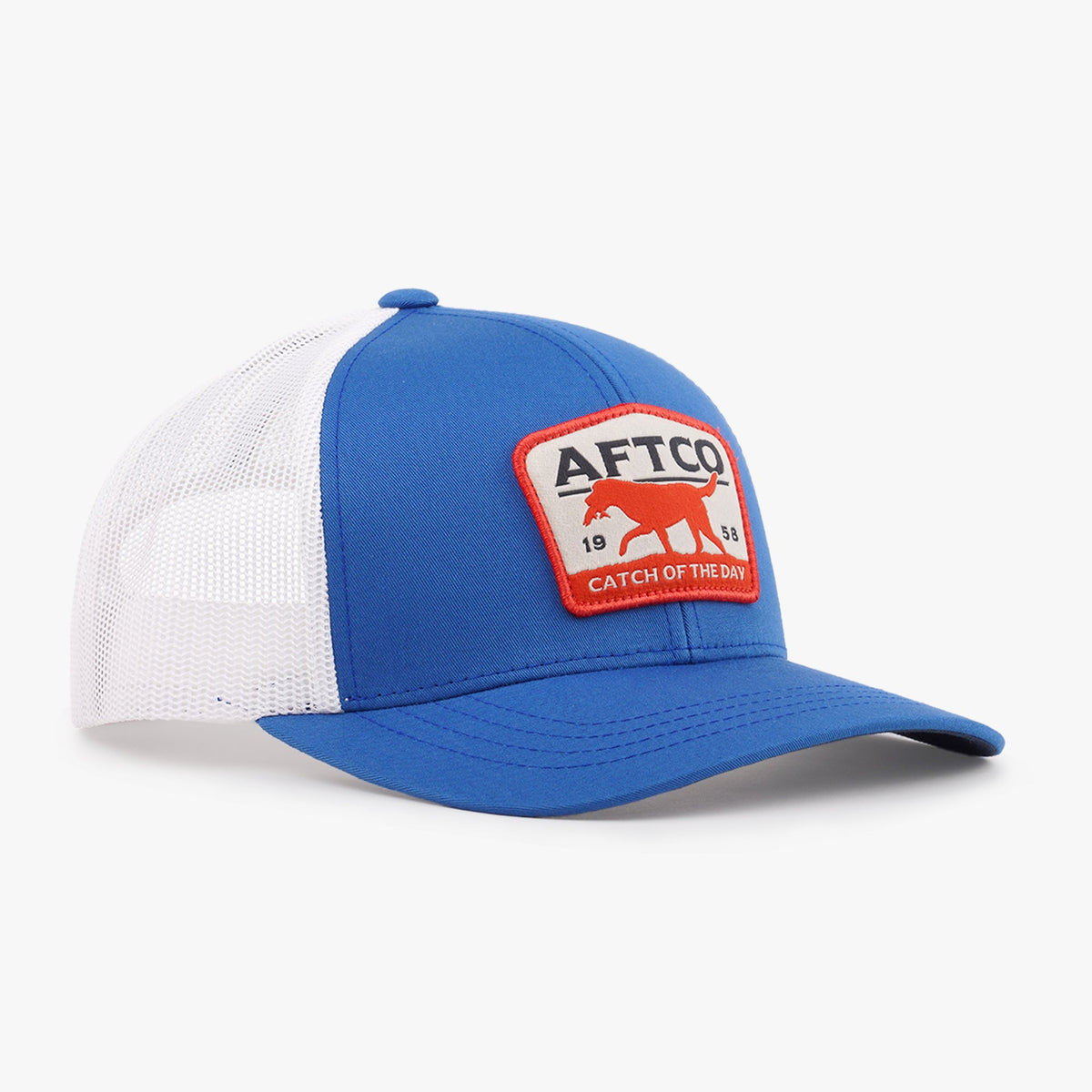 Blue Fetch Fishing Trucker Hat / AFTCO Signature