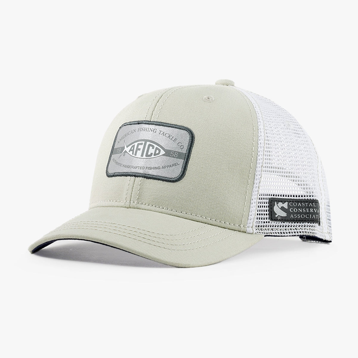 Khaki AFTCO x CCA Fish Patch Hat / AFTCO Quality