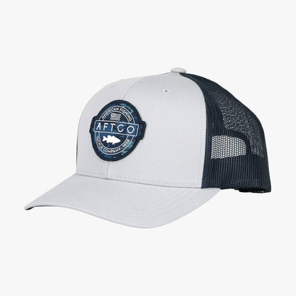 Green Camo Bass Patch Trucker Hat / AFTCO Trusted
