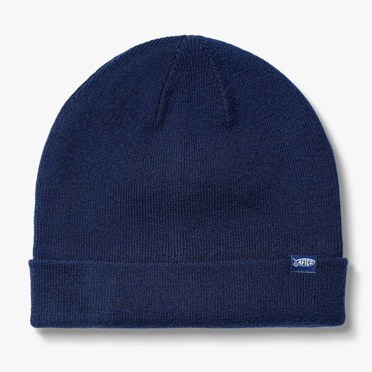 Navy Breakwater Waterproof Fishing Beanie / AFTCO Sale