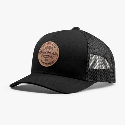 Olive Lemonade Leather Trucker Hat / AFTCO Value