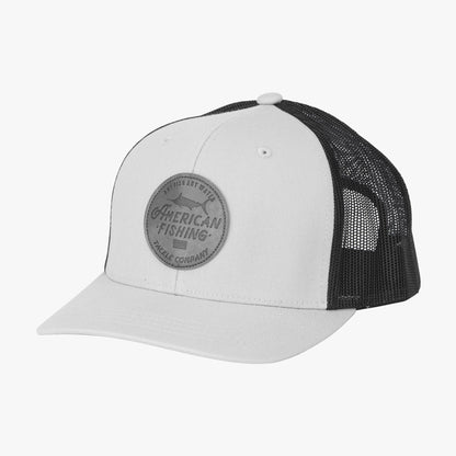 Olive Lemonade Leather Trucker Hat / AFTCO Value
