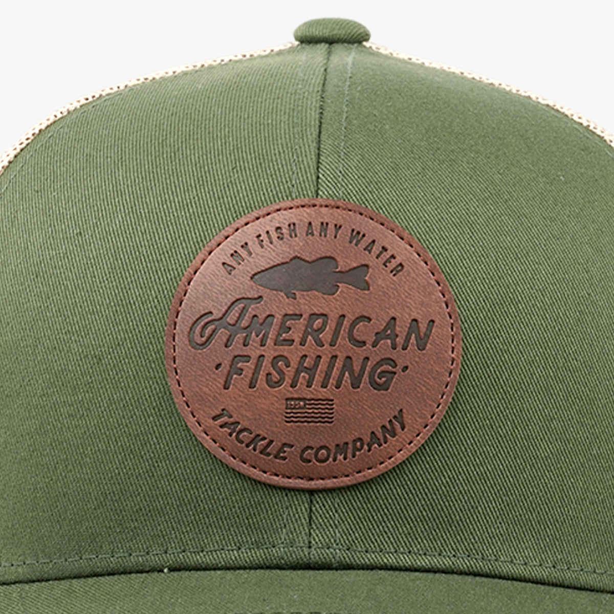 Olive Lemonade Leather Trucker Hat / AFTCO Value