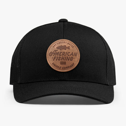 Olive Lemonade Leather Trucker Hat / AFTCO Value