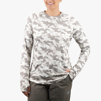 Bone OG Camo Women's Tactical Camo LS Performance Shirt / AFTCO Discount