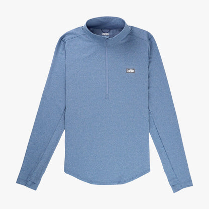Harbor Gray Heather Women's Mojeaux 1/4 Zip Performance Shirt / AFTCO Essential