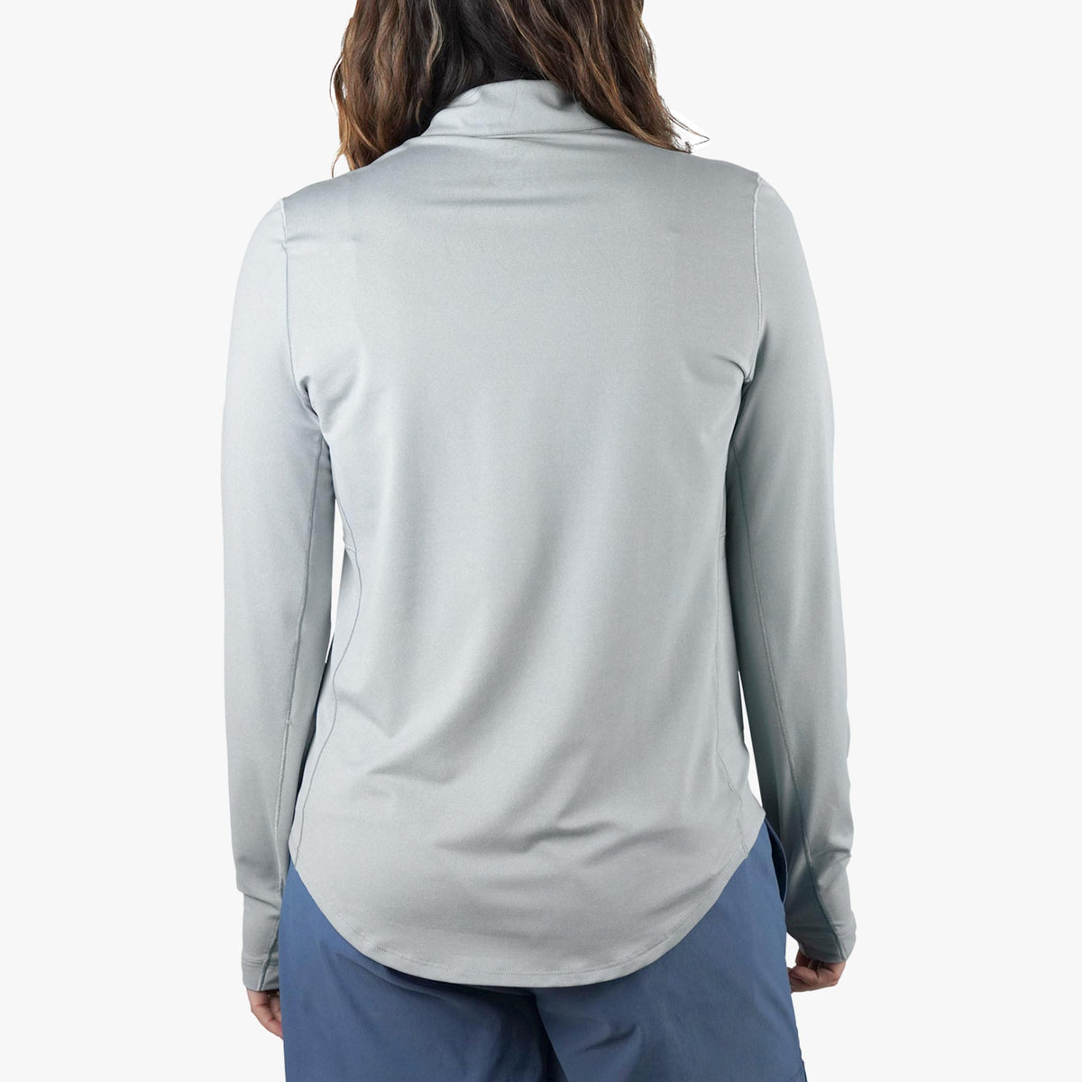 Harbor Gray Heather Women's Mojeaux 1/4 Zip Performance Shirt / AFTCO Essential