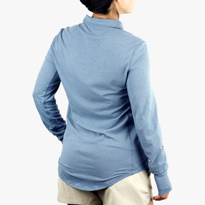 Harbor Gray Heather Women's Mojeaux 1/4 Zip Performance Shirt / AFTCO Essential