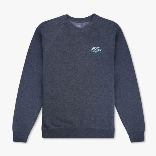 Navy Heather Women's Wordmark Crew / AFTCO Signature
