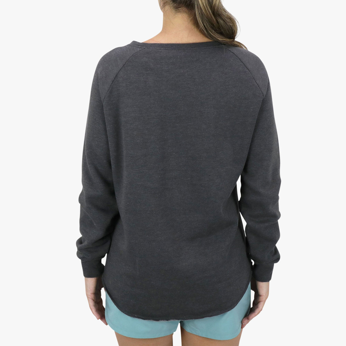 Light Blue Women's Whiskey Crewneck Fleece / AFTCO Essential