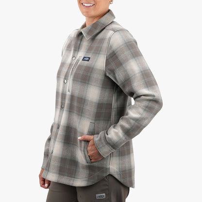 Sand Heather Women's Stout Shacket / AFTCO Discount