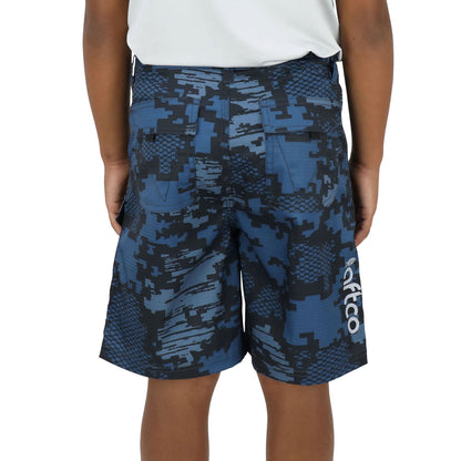 Navy Digi Camo Youth Tactical Shorts / AFTCO Trusted