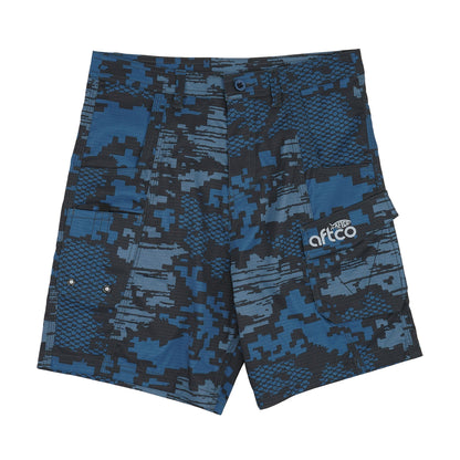 Navy Digi Camo Youth Tactical Shorts / AFTCO Trusted