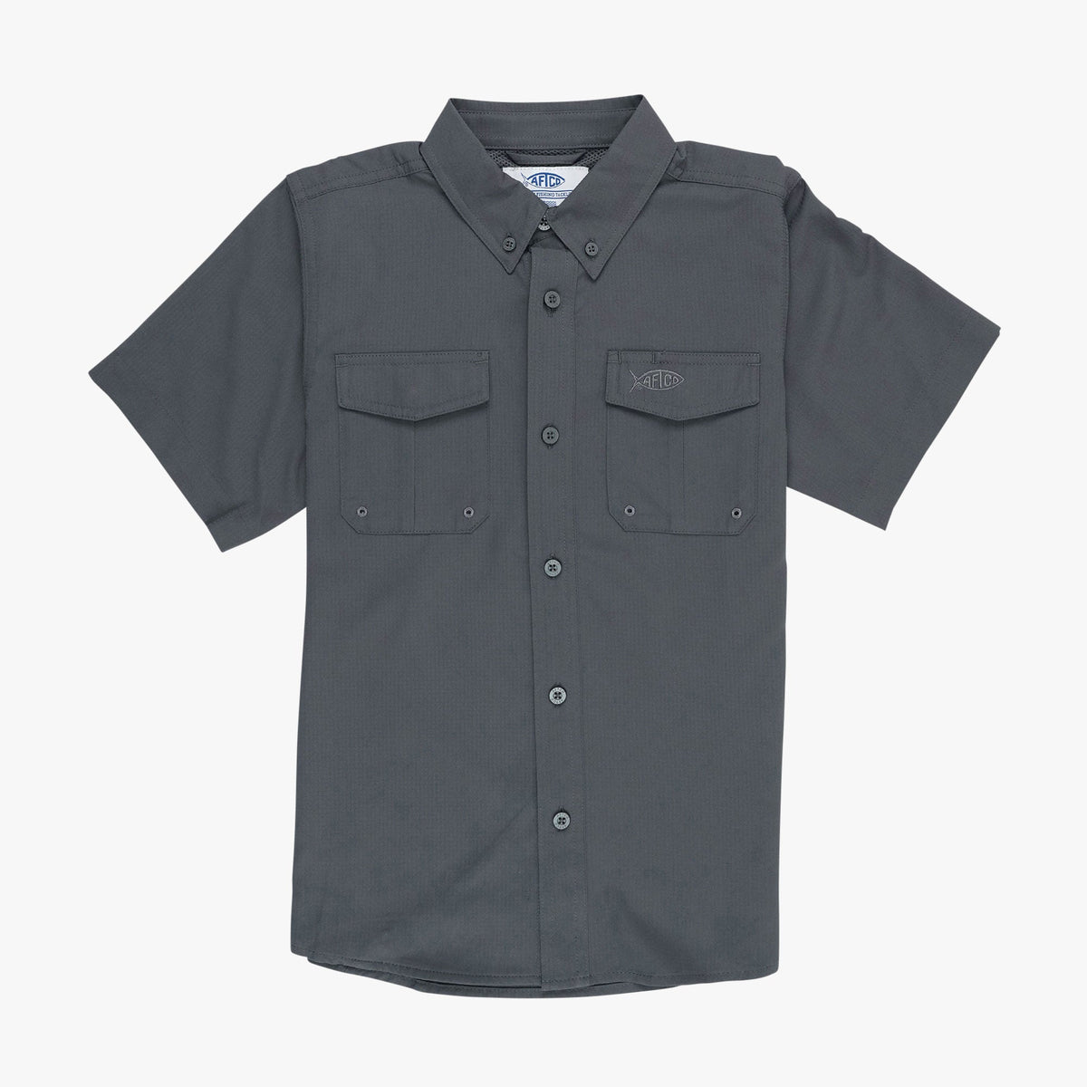 Navy Youth Rangle Short Sleeve Woven Tech Tees / AFTCO Great Value