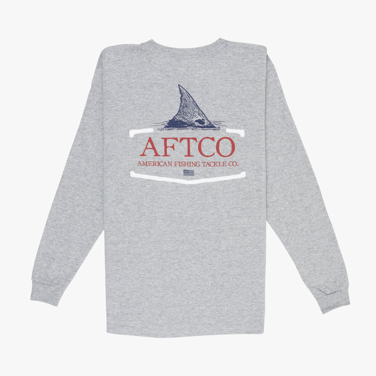 Charcoal Heather Youth Tall Tail LS T-Shirt / AFTCO Great Value