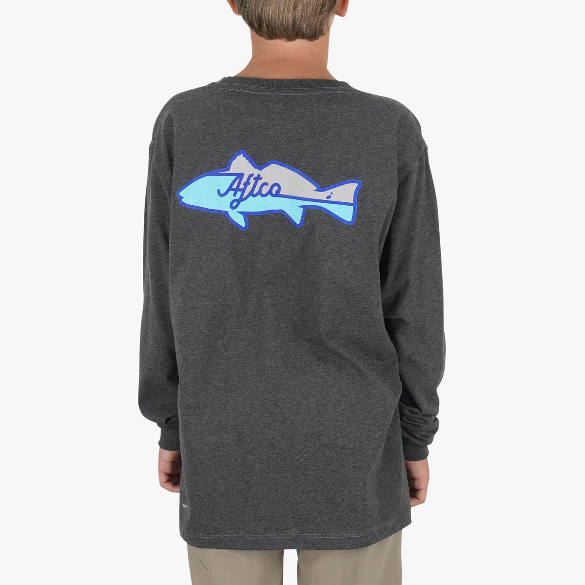 Navy Heather Youth Red Hot LS T-Shirt / AFTCO Sale