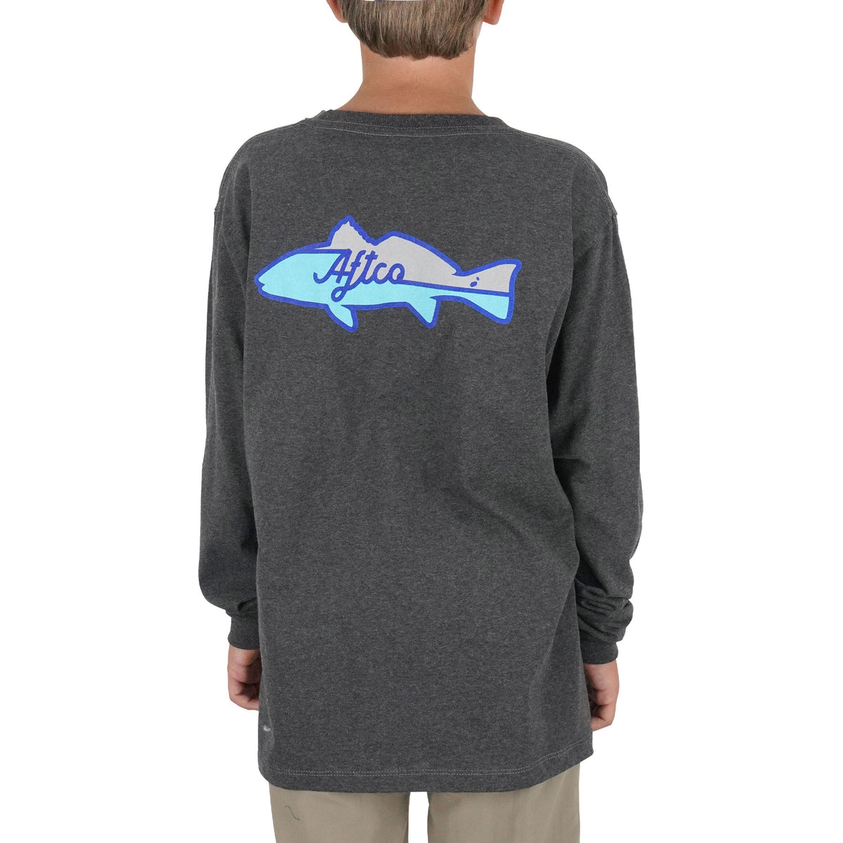 Navy Heather Youth Red Hot LS T-Shirt / AFTCO Sale