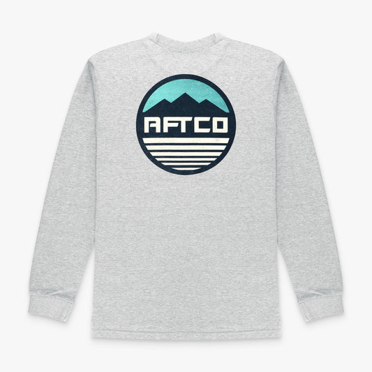 Athletic Heather Youth Peaks LS Fishing T-Shirt For Kids / AFTCO Hot Sale