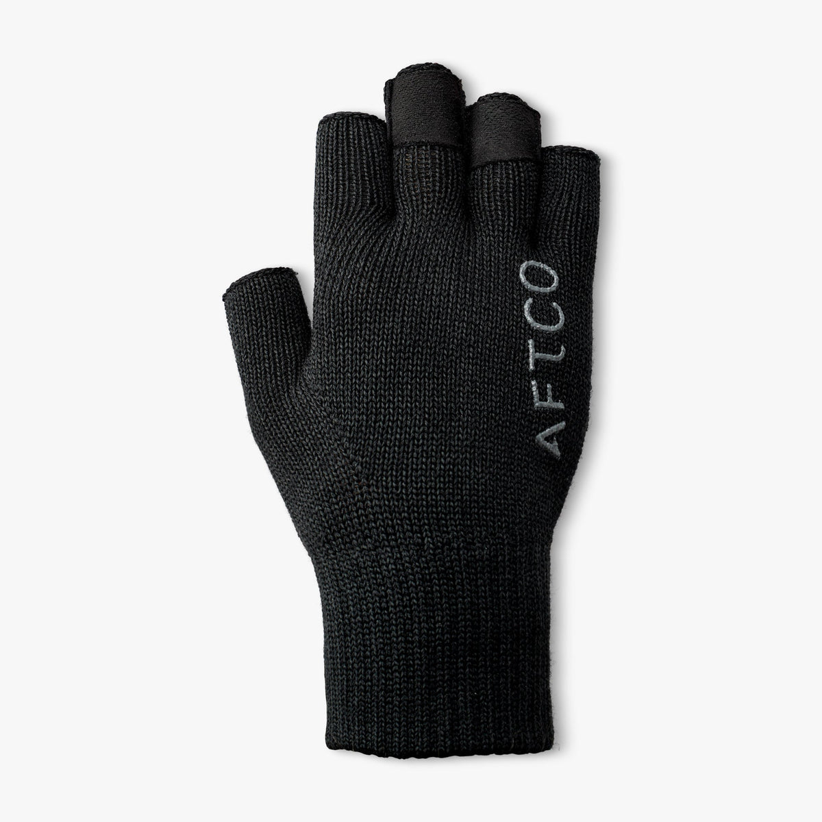 Black Warm Wool Fingerless Cold Weather Fishing Gloves / AFTCO Everyday