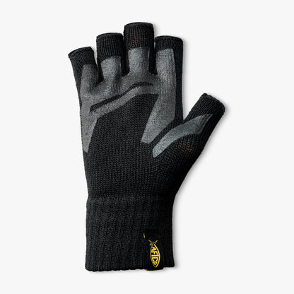 Black Warm Wool Fingerless Cold Weather Fishing Gloves / AFTCO Everyday