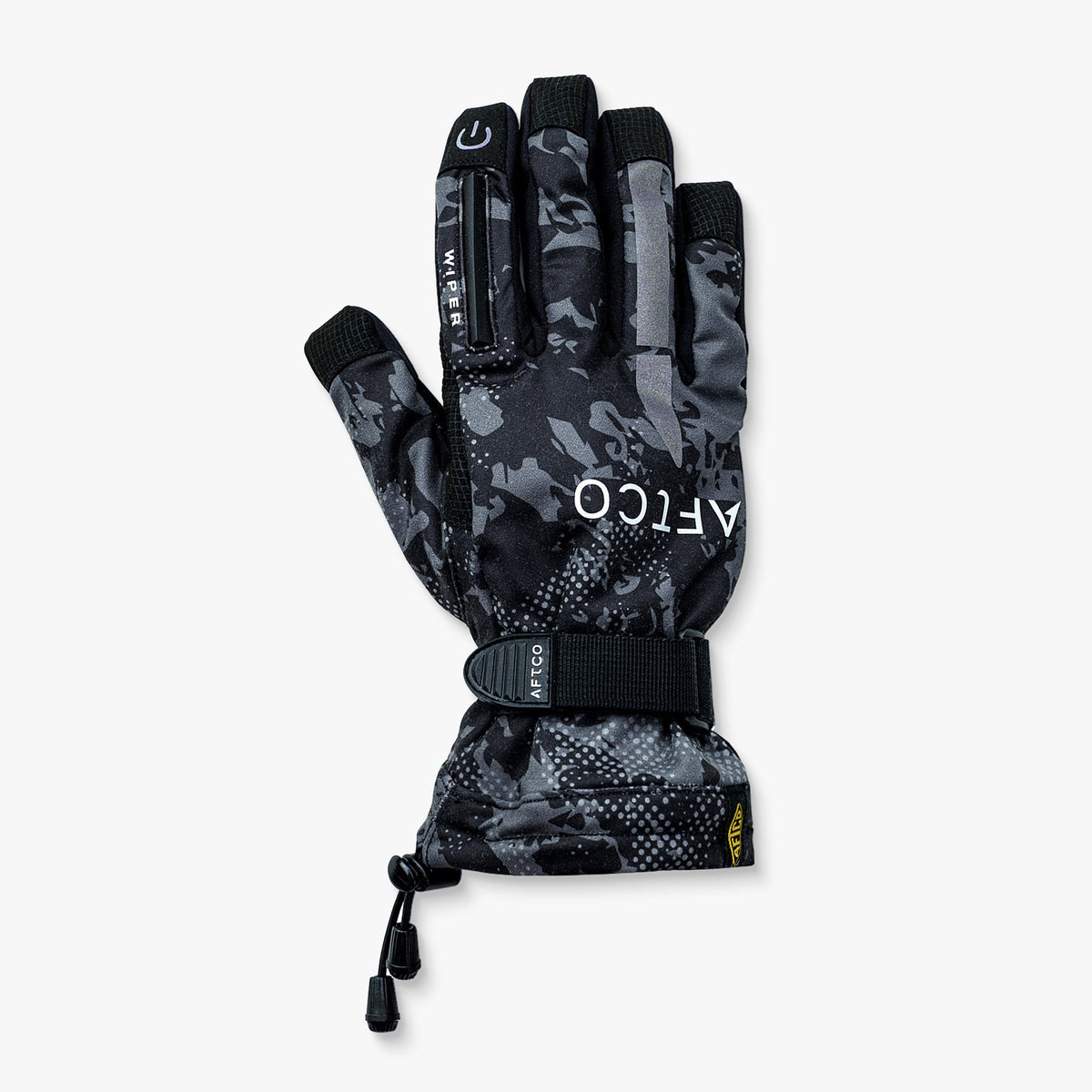 Black Storm Camo Hydronaut Insulated Cold Weather Fishing Gloves / AFTCO Smart Buy