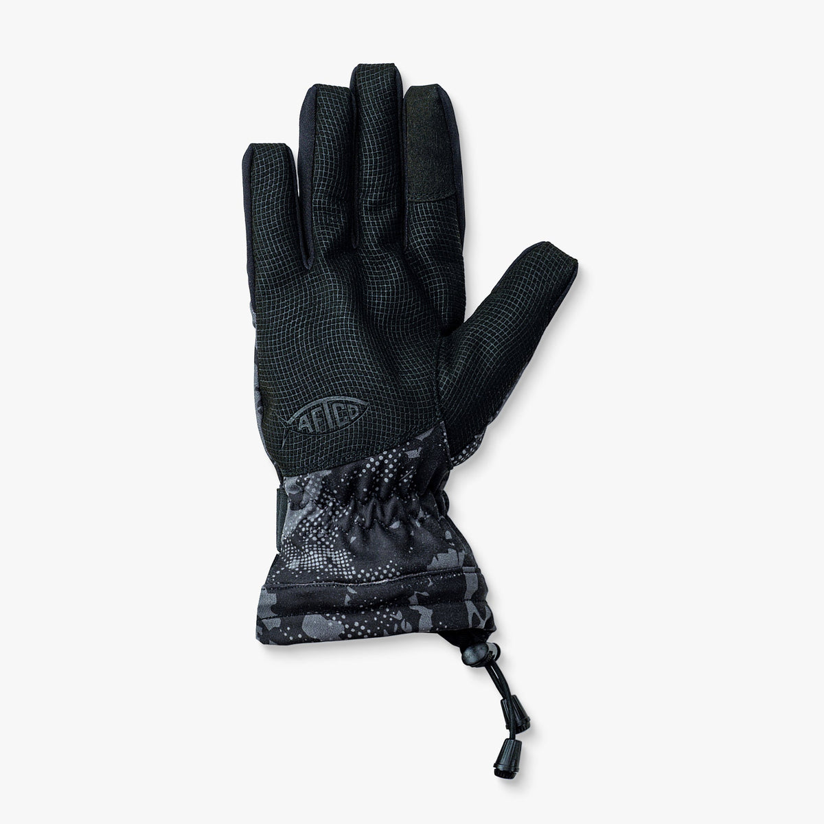 Black Storm Camo Hydronaut Insulated Cold Weather Fishing Gloves / AFTCO Smart Buy