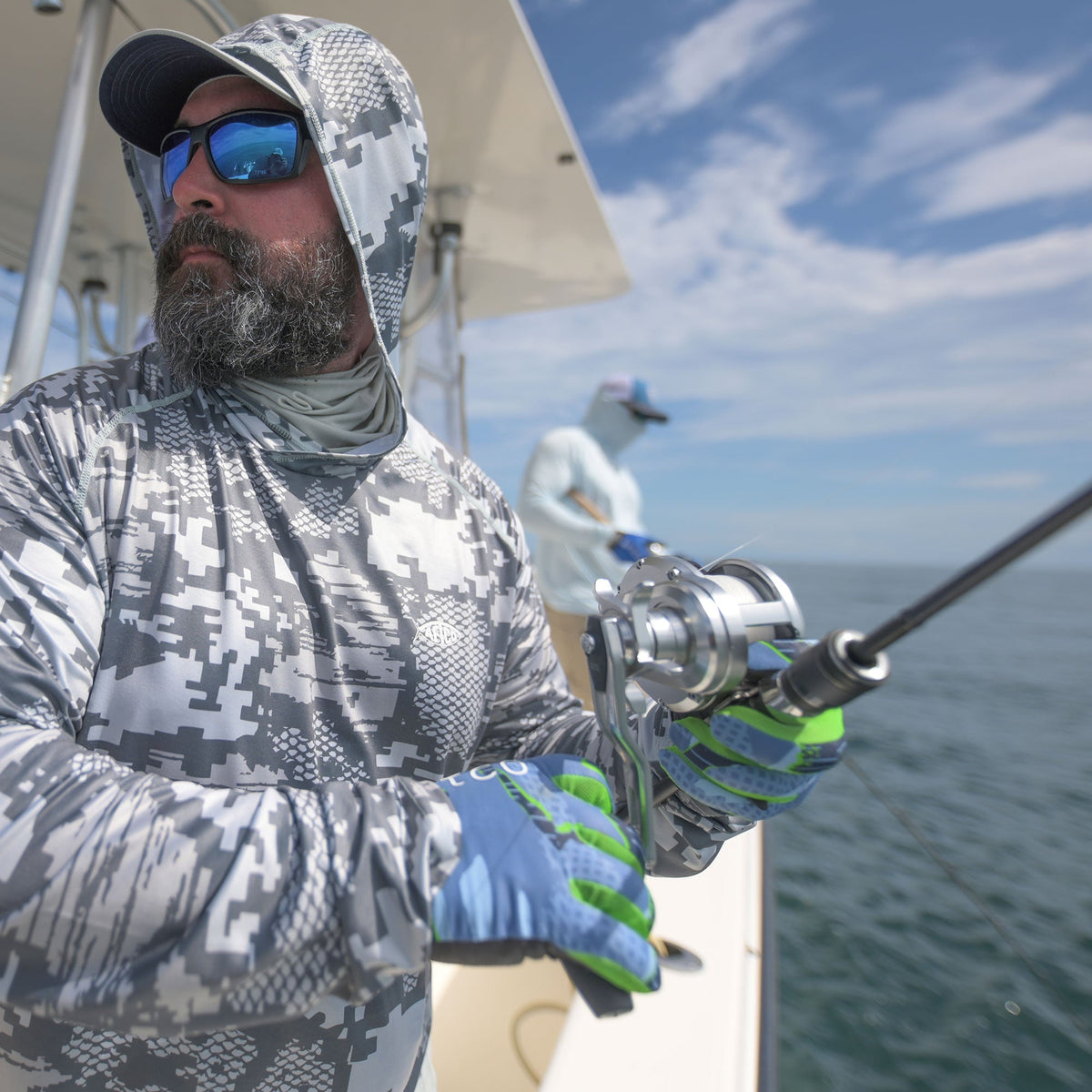 Blue JigPro Jigging Gloves / AFTCO Essential