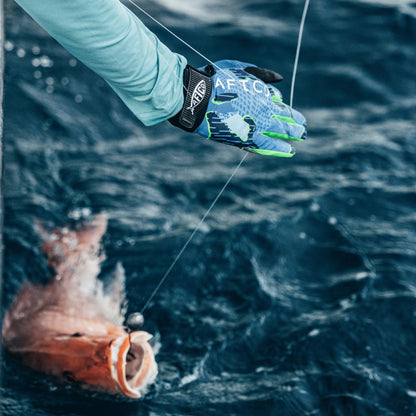 Blue JigPro Jigging Gloves / AFTCO Essential