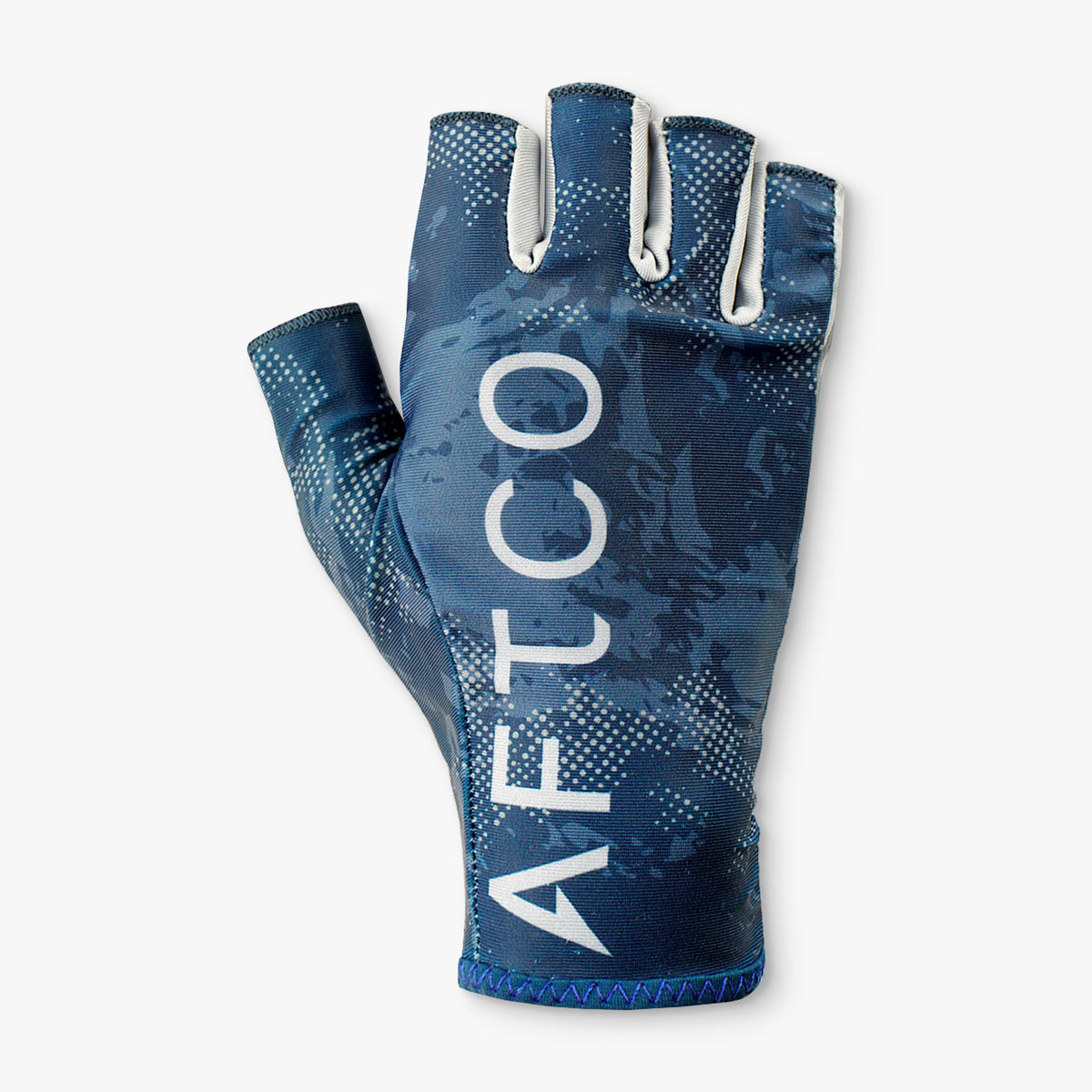 Naval Storm Camo Solblok Fingerless Fishing Gloves / AFTCO Everyday