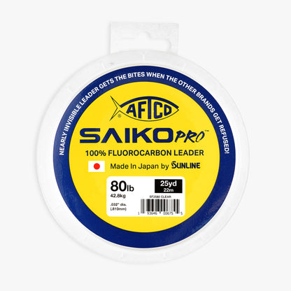 Clear Saiko Pro 100% Fluorocarbon Leader / AFTCO Top Pick