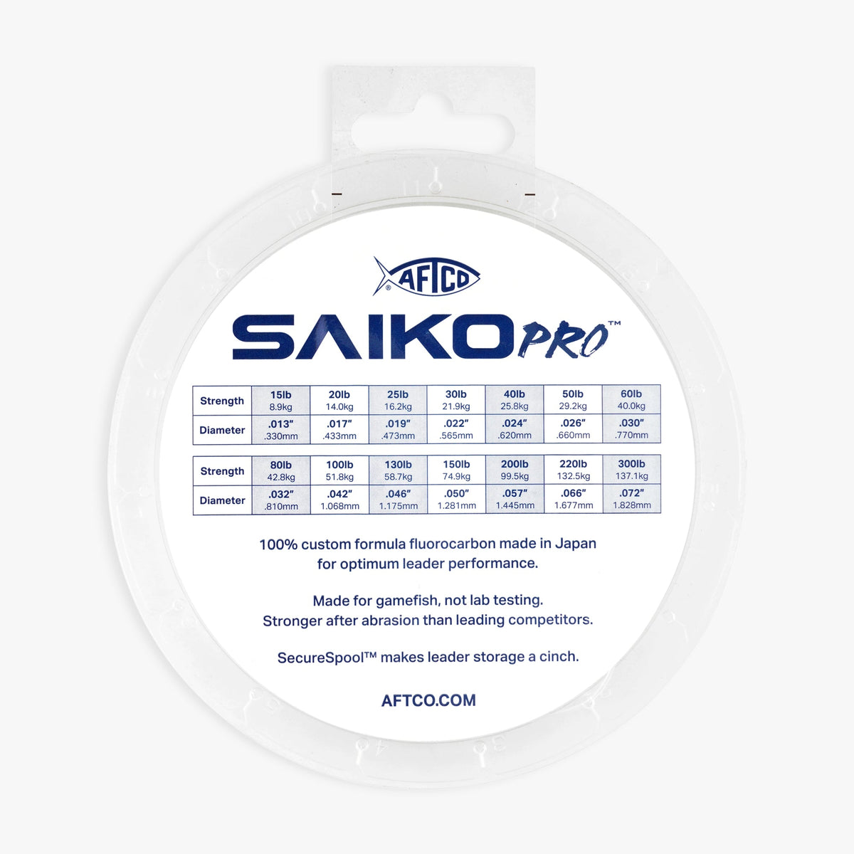 Clear Saiko Pro 100% Fluorocarbon Leader / AFTCO Top Pick