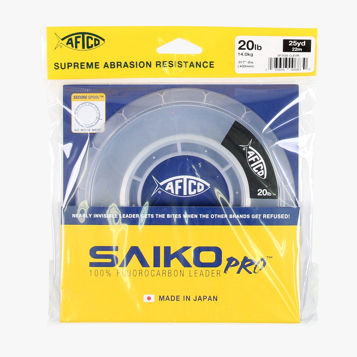 Clear Saiko Pro 100% Fluorocarbon Leader / AFTCO Top Pick