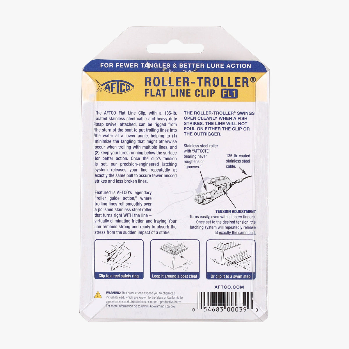 Black Roller-Troller Flat Line Clips / AFTCO Smart Buy