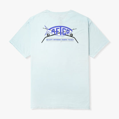 Sky Blue 80's Offshore Fishing T-Shirt / AFTCO Quality