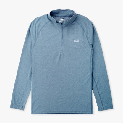 Bering Sea Heather Air O Mesh 1/4 Zip Performance Shirt / AFTCO Everyday